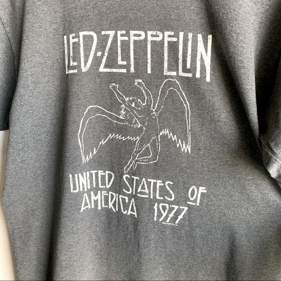 Unisex Gray Led Zeppelin T-Shirt - Picture 2 of 5